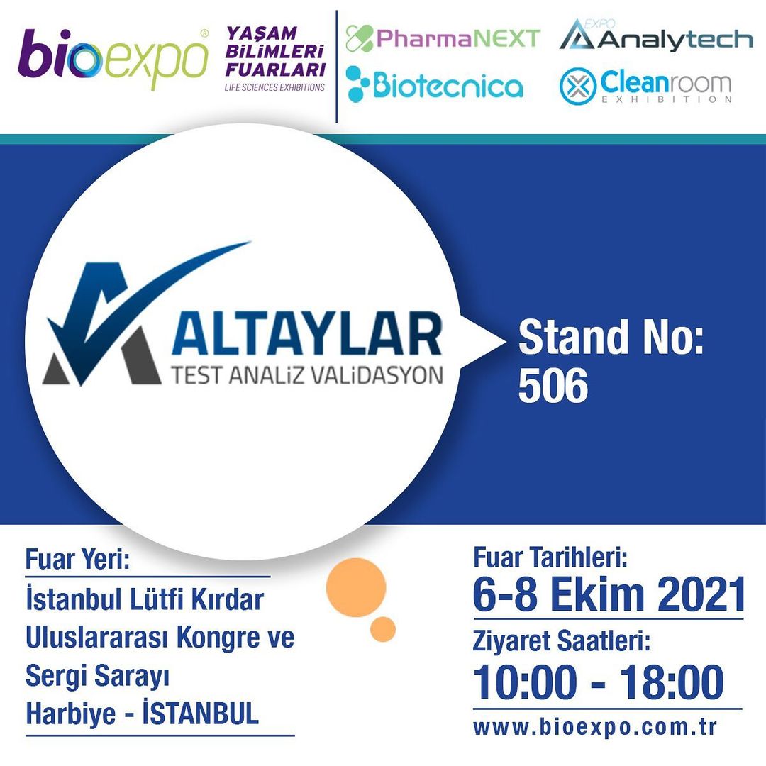 6-8 Ekim 2021 Bioexpo Yaşam Bilimleri Fuarı